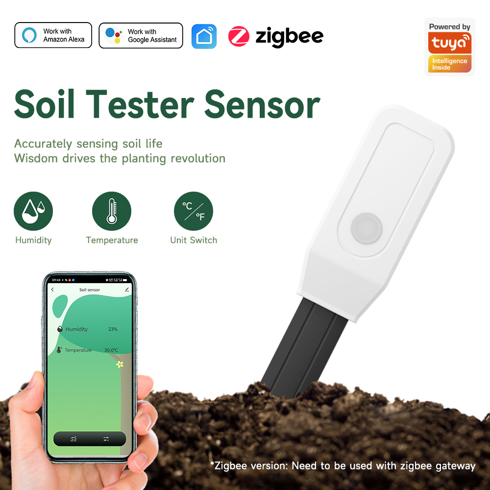 Smart Garden Monitor - iHseno Tuya Zigbee Smart Soil Tester