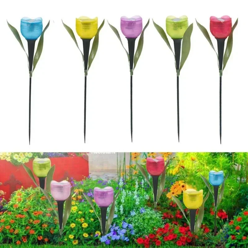 Smart Zen Garden - 1Pcs Garden Tulip Flower Shape LED