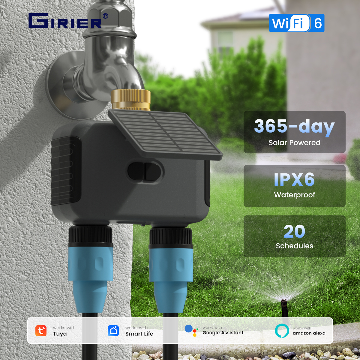 Gardena Smart Irrigation Control - GIRIER Tuya WiFi Smart Water Timer