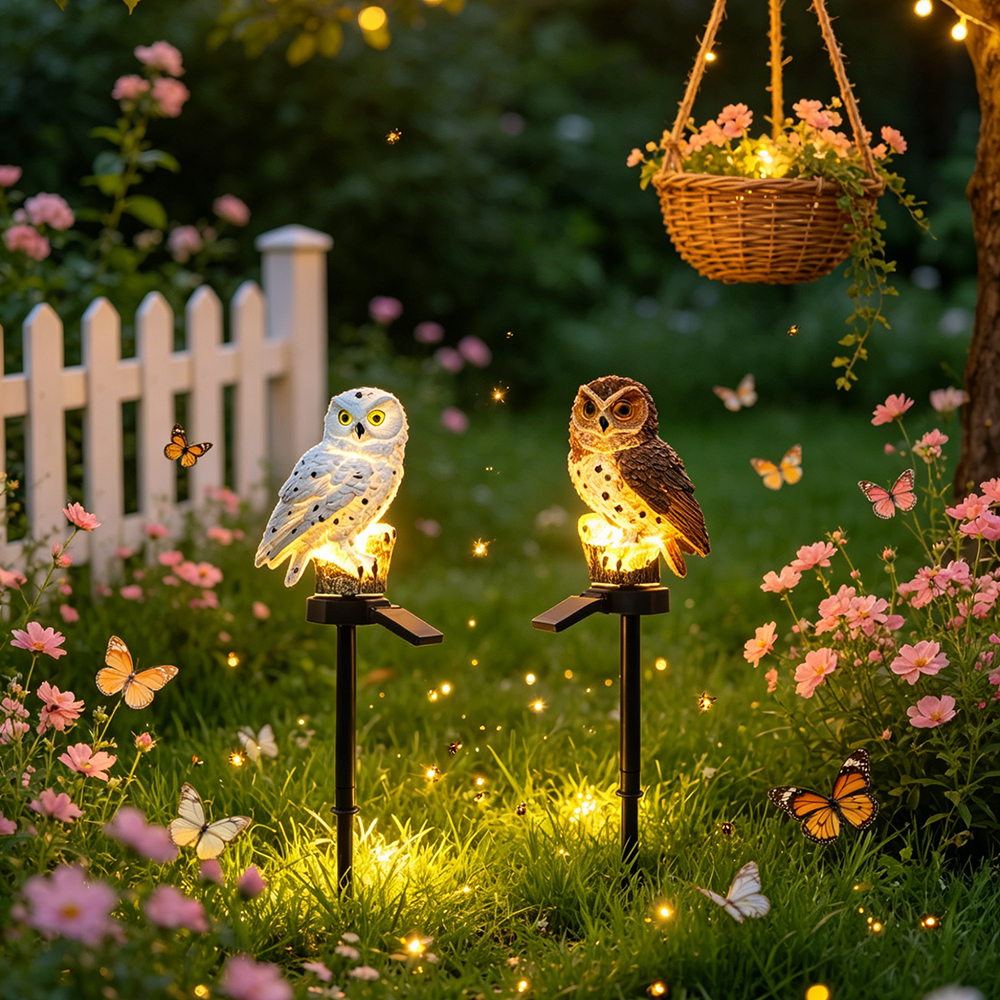 Owl Solar Light, Resin Owl Gro - Smart Zen Garden บทวิจารณ์และราคา