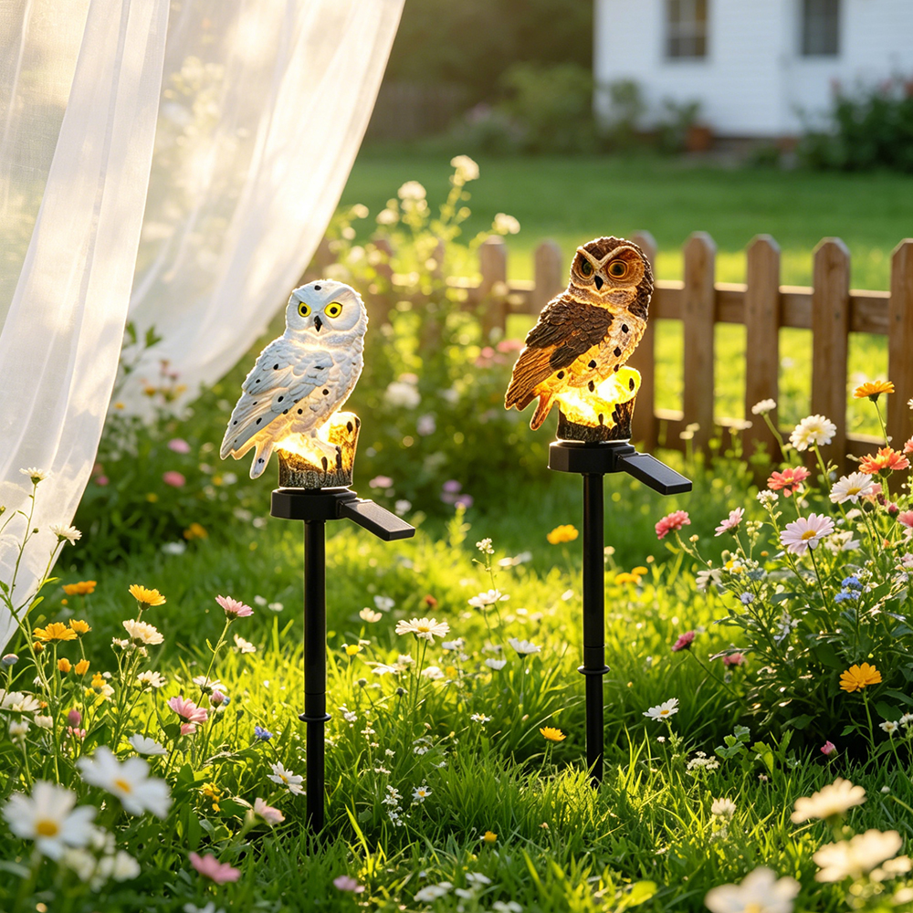 Owl Solar Light, Resin Owl Gro - Smart Zen Garden บทวิจารณ์และราคา