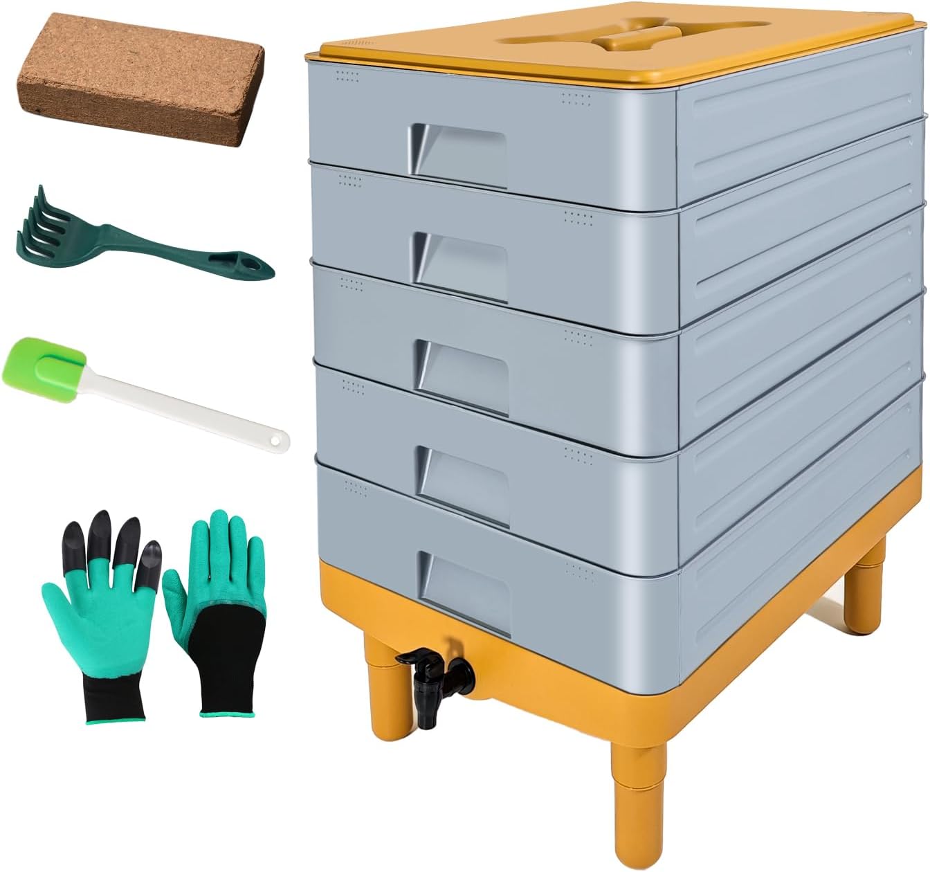 5-Tray Worm Composter, 100L Ve - Composting Kit Indoor บทวิจารณ์และราคา