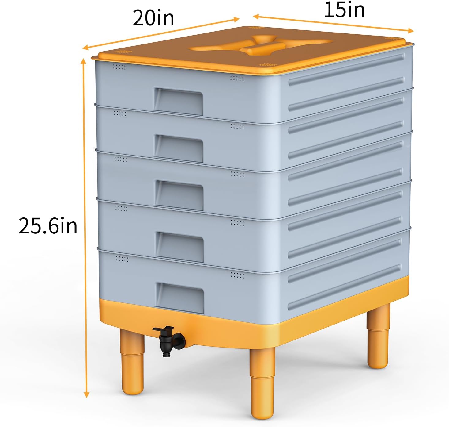 5-Tray Worm Composter, 100L Ve - Composting Kit Indoor บทวิจารณ์และราคา
