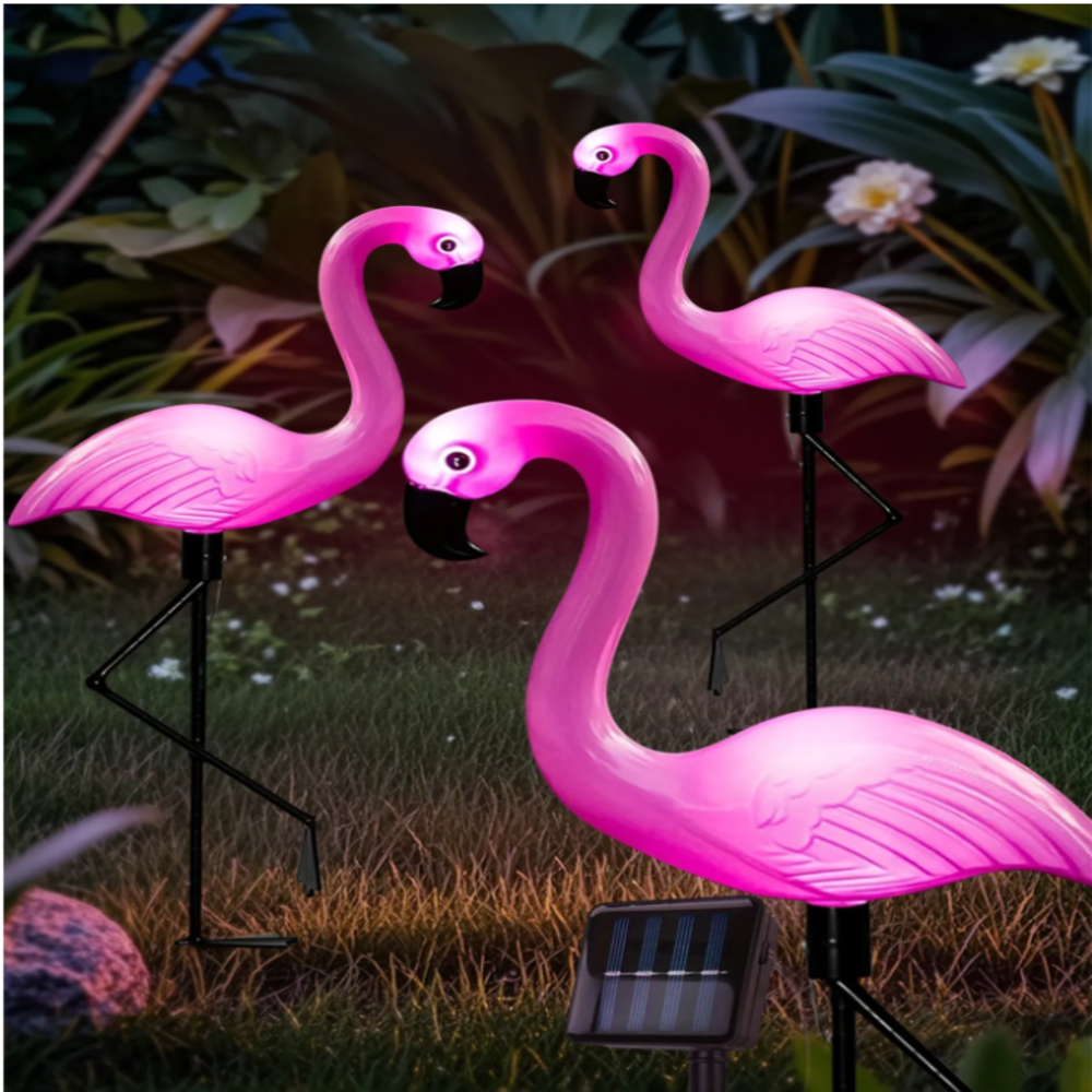 3Pcs Solar Powered Flamingo Gr - Smart Zen Garden บทวิจารณ์และราคา