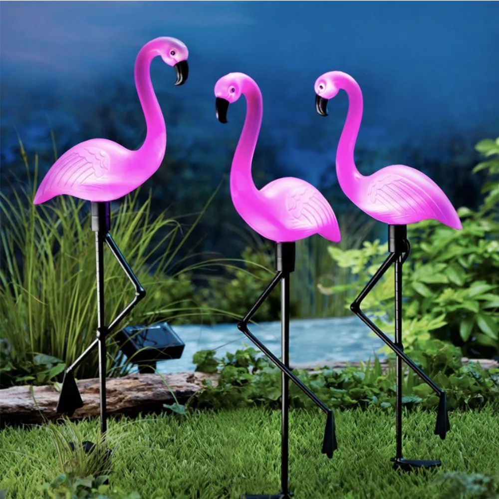 3Pcs Solar Powered Flamingo Gr - Smart Zen Garden บทวิจารณ์และราคา