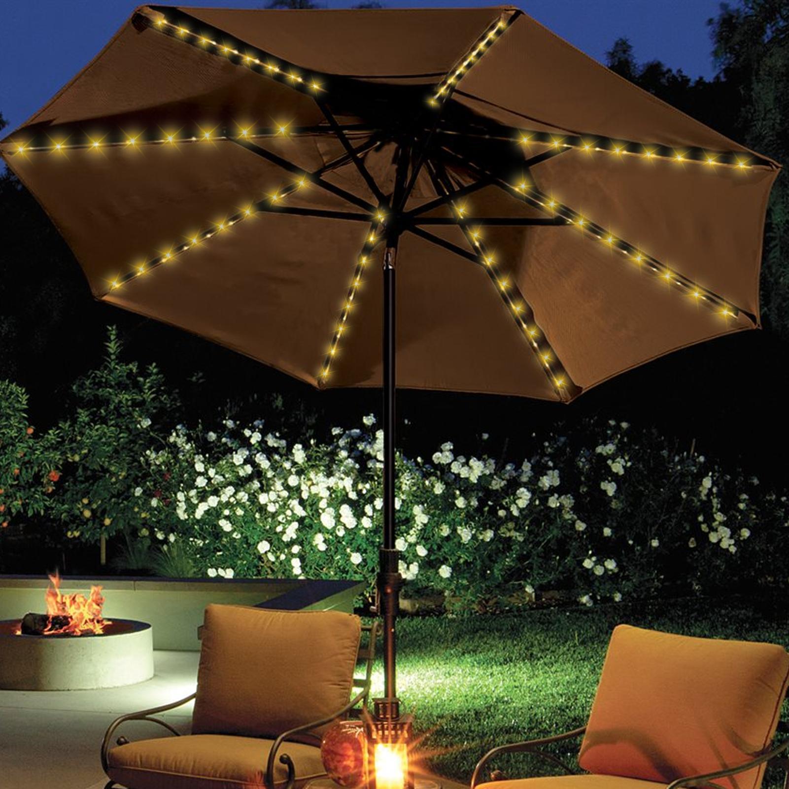104 LED Umbrella Lights Outdoo - Smart Garden Umbrella บทวิจารณ์และราคา