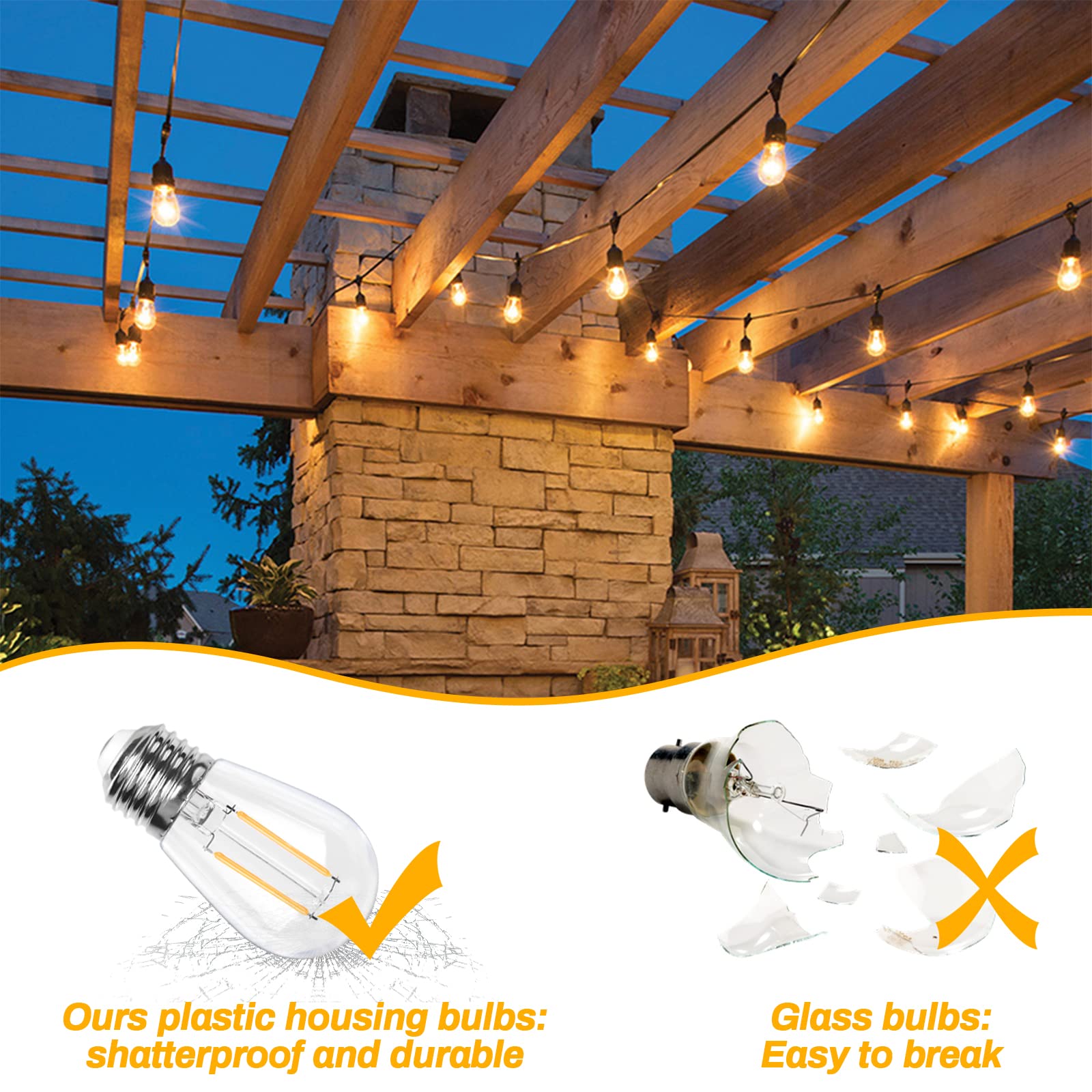 S14 2W Led Filament Dimmable L - Smart Garden Umbrella บทวิจารณ์และราคา
