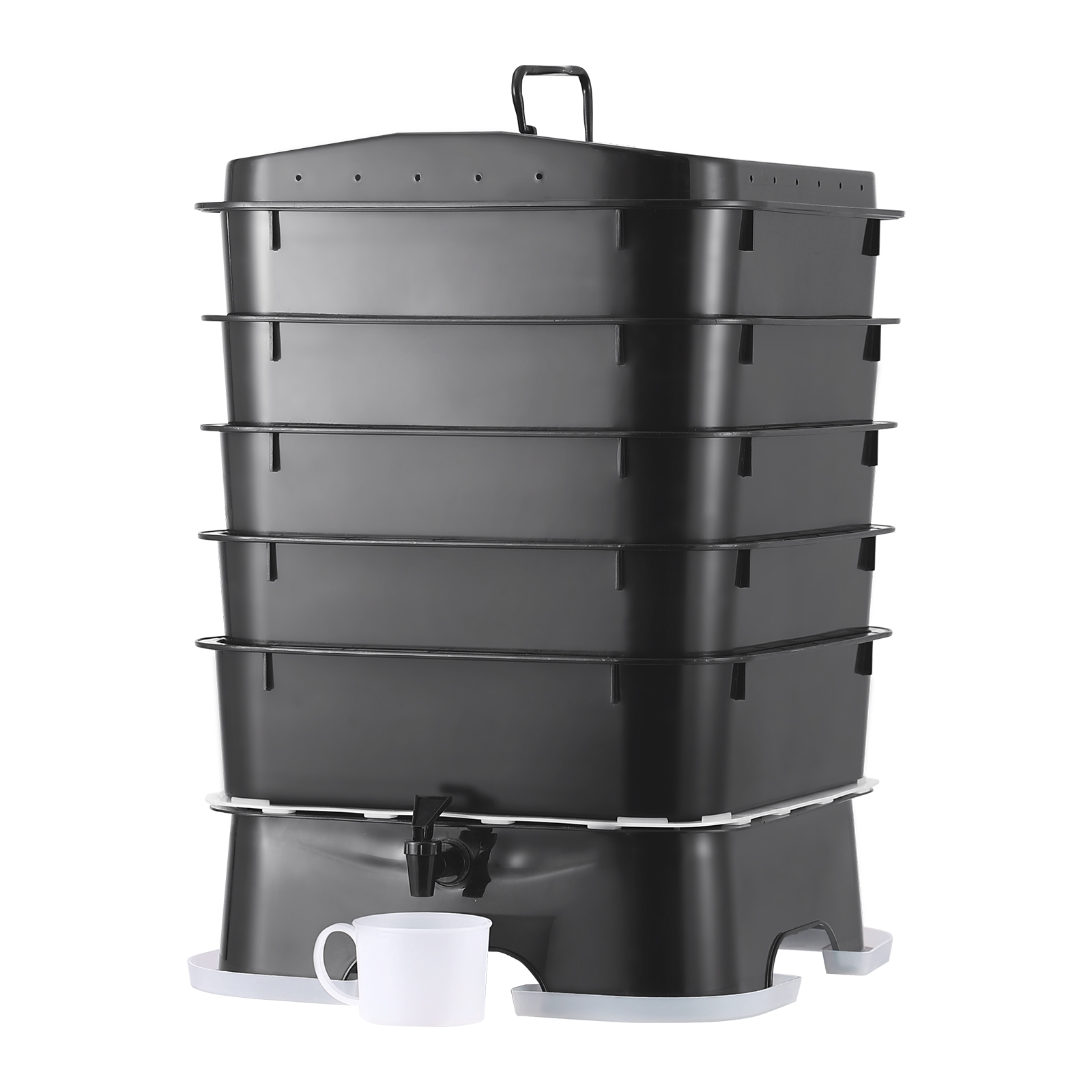 5-Tray Worm Composter Compost  - Composting Kit Indoor บทวิจารณ์และราคา