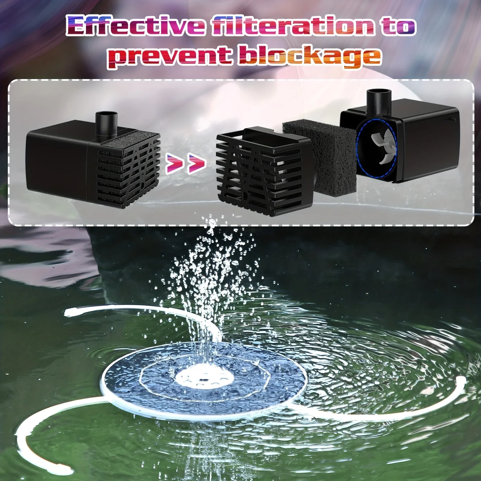 6.5W LED Solar Fountain Pump w - Smart Zen Garden บทวิจารณ์และราคา