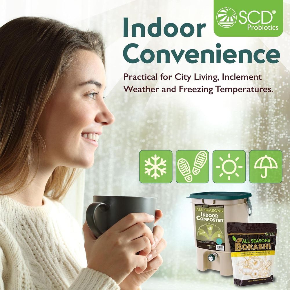 5 Gallon Tan Indoor Compost Bi - Composting Kit Indoor บทวิจารณ์และราคา